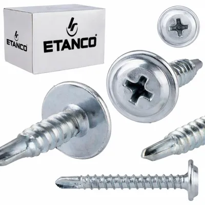Zdjęcie produktu dla Wkręty samowiercące ETANCO GM-B do dachów stalowych, ocynkowane, 4,2 x 25 mm, 500 szt.