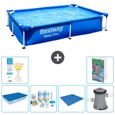 Immagine prodotto di Bestway Steel Pro, piscina rettangolare - 221x150x43 cm - 5 pezzi, modello S77