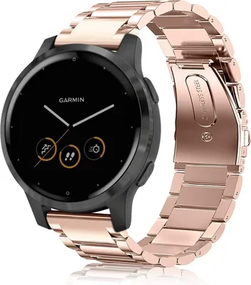 Produktbild von Strap-it Garmin Vivoactive 4s Gliederarmband - 40 mm - Roségold