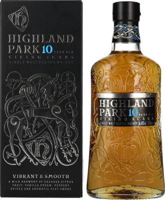 Produktbild von Highland Park 10 Years Viking Scars + Box 700ml 40% Vol.