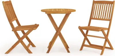 Produktbild von vidaXL 3-tlg. Garten-Essgruppe Klappbar Massivholz Akazie