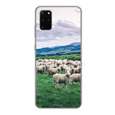 Produktbild von MuchoWow® Handyhülle Schutzhülle Hülle für Samsung Galaxy S20 Plus Schafe - Natur - Gras Silikon Softcase Handy Hülle - Hartschale