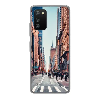 Produktbild von MuchoWow® Handyhülle Schutzhülle Hülle für Samsung Galaxy A03s Veteranenparade in New York Silikon Softcase Handy Hülle - Schutz