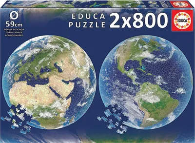 Obrázok produktu pre Puzzle rotund 2x800 piese Terra Educa 19039