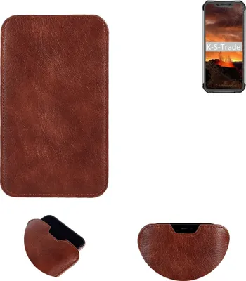 Produktbild von K-S-Trade Schutzhülle Handyhülle kompatibel mit Blackview BV9600E Handytasche Kunstleder Sleeve in braun
