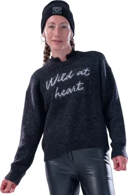 Image de PS of Sweden Pullover Damen Quote Mohair Mix Sweater Holiday 2024 Strickpullover Dark Grey melange M