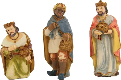 Produktbild von Krippenfiguren Heilige Drei Könige 3-teilig Polyresin 10 cm Deko