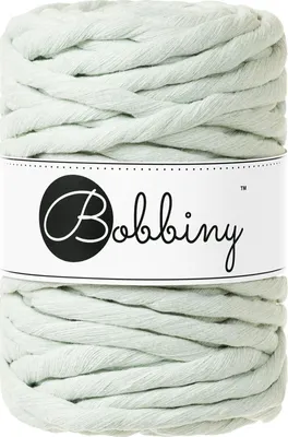 Produktbild von Bobbiny Macrame Cord 9 mm 30 m Milky Green Schnur