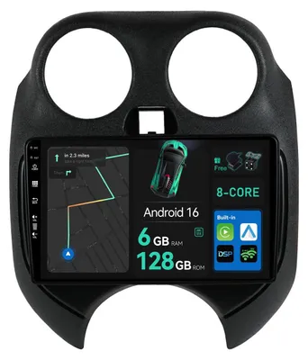 Image de [8 cœurs, 6 Go + 128 Go] - Autoradio Android 15 avec écran IPS, compatible CarPlay/Android Auto sans fil - Écran 9 pouces 2 DIN