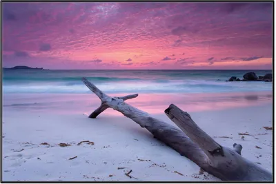 Produktbild von Wallario Wandbild Abendhimmel bei Sonnenuntergang, Größe: 61 x 91,50 cm, Poster mit schwarzem Aluminiumrahmen