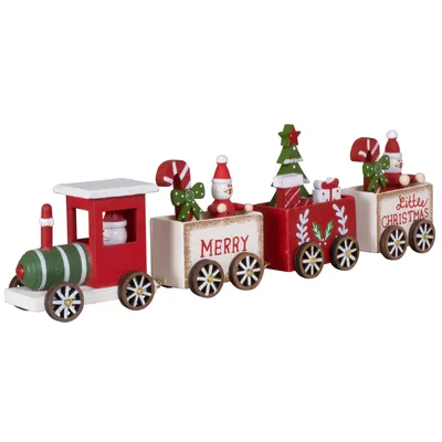 Produktbild von Holz Eisenbahn 28cm Weihnachtszug