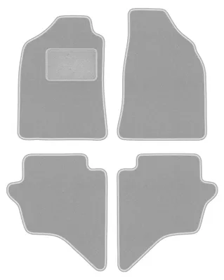 Productafbeelding van Velours automatten voor Ford Ranger MK2 2007-2012 – 4-delig, grijs, op maat – Wielganizator OSLO