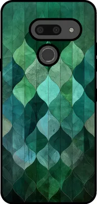 Produktbild von Smartphonica Telefon Fall geeignet für LG G8 ThinQ mit grünen Blättern drucken - TPU Backcover Fall grünes Blatt-Design - Grün