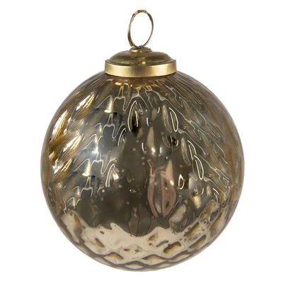 Produktbild von Clayre & Eef Weihnachtskugel Ø 9 cm Goldfarbig Glas