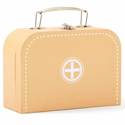 A toy doctor's kit suitcase.