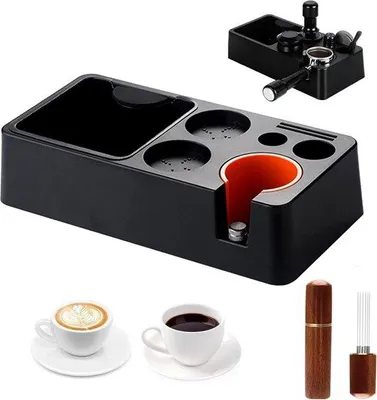 Produktbild von Famanu Tamperstation 8-in-1 - Knock Box mit Aufbewahrung für 51-58 mm Espresso Tamper
