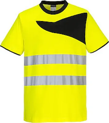Obrázok produktu pre Portwest PW213 PW2 OCHRANNÉ T-SHIRT S/S Yellow/Black Veľkosť XL