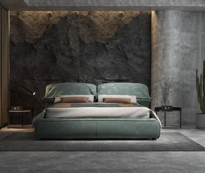 Produktbild von Designer Italienische Möbel Bett Doppel Schlazimmer 180x200cm Betten Leder Neu