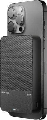 Productafbeelding van Native Union (Re)Classic Power Bank - magnetische powerbank van 10000 mAh, compatibel met MagSafe en Qi2, met een USB-C naar USB-C kabel van 15 cm (zwart)