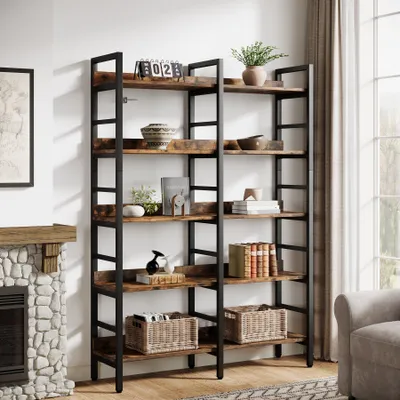 Imagen del producto de Estantería - Estilo industrial - 180 cm de alto - 5 estantes - Estantes abiertos