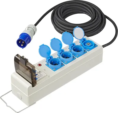 Produktbild von Adapterkabel Steckdose 20M 3x2,5mm² MCCB, RCD + 2xUSB Zelt Faltwagen Camping 2025