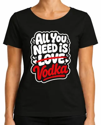 Immagine prodotto di Maglietta da donna, taglia M, colore nero, con scritta "Vodka Lustig Party Saufen Alkohol Geschenk" (traduzione approssimativa: "Vodka, festa, divertimento, bere, regalo")