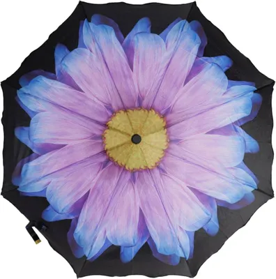 Imagen del producto de Paraguas plegable tipo telescopio con funda protectora, diseño elegante con motivos florales, diámetro 100 cm, modelo 1