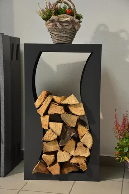 Produktbild von Kaminholzregal Brennholzregal Innen Metall Welle - Anthrazit