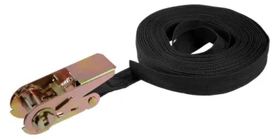 Productafbeelding van Spanningsriemen met ratelsluiting, spanriemen, 250 kg, zwart, 10 meter x 25 mm, polypropyleen