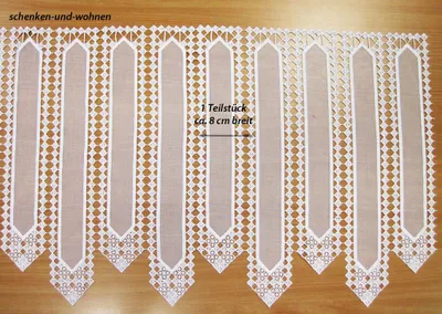 Produktbild von Kurzgardine - Panneaux im Landhausstil weiß, ca. 45 cm hoch