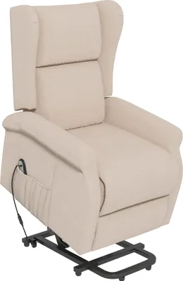 Produktbild von Relaxsessel mit Liegefunktion, Seniorensessel mit Aufstehhilfe, , bis 200kg, 72,5x94x109cm, Creme