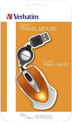 Produktbild von Verbatim Go Mini Optical Travel Mouse Volcanic Orange 49023
