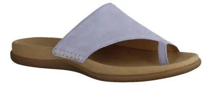 Produktbild von Gabor 8370036 Damenschuhe, Zehentrenner, Leder, Hellblau - Damenschuhe Pantolette /  Zehentrenner, Blau, leder (dreamvelour)