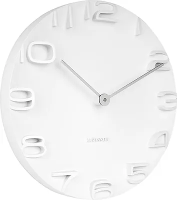 Produktbild von Karlsson - Wanduhr On The Edge - Weiß/Chrom - Ø42cm