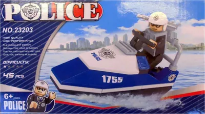 Produktbild von Polizei Boot Bausteine 45 Teile