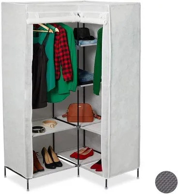 Produktbild von Große Eckschrank Weiß Stahl 169x100x83 cm