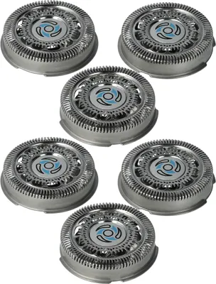 Produktbild von vhbw 6x Ersatz-Scherköpfe kompatibel mit Philips S7730, S7780, S7xxx, Shaver series 7000 Elektrorasierer, Silber