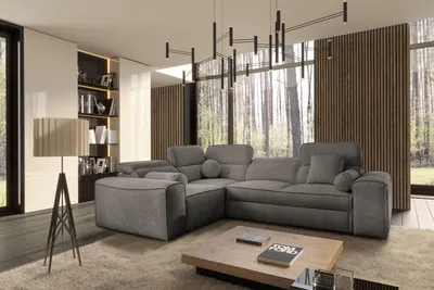 Produktbild von Eckcouch L-Form VITO II Grau Modern mit Schlaffunktion Links/Rechts