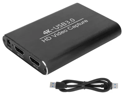 Obrázek produktu pro USB 3.0 HDMI videozachycovací karta pro OBS Recorder, 4K 60Hz, 1080P, kompatibilní s počítači a notebooky