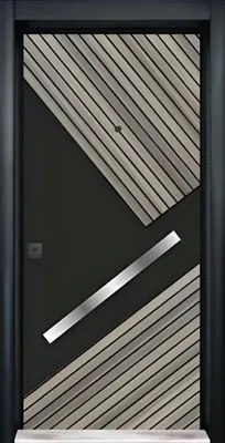 Immagine prodotto di Porta d'ingresso moderna nera Porta con elevato grado di protezione Porta d'ingresso elegante