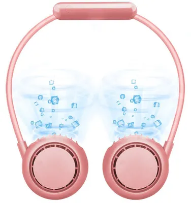 Produktbild von USB-Lüfter, Mini-Lüfter, wiederaufladbarer tragbarer Lüfter, Anti-Haarnadel-Halslüfter mit Halterung für den Hals, 3 Geschwindigkeiten für den Außenbereich, Sport