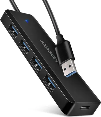 Immagine prodotto di AXAGON Axagon HUE-C1A hub di interfaccia USB 3.2 Gen 1 (3.1 Gen 1) Type-A 5000 Mbit/s Nero