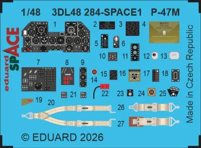 Productafbeelding van EDUARD ED3DL48284 Republic P-47M SPACE, schaal 1/48