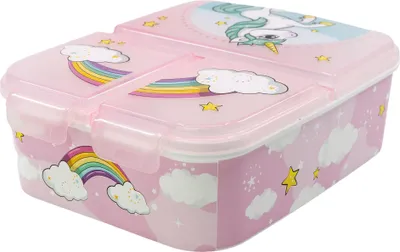 Produktbild von Kinder Brotdose Lunchbox mit 3 Fächern & tollem Design