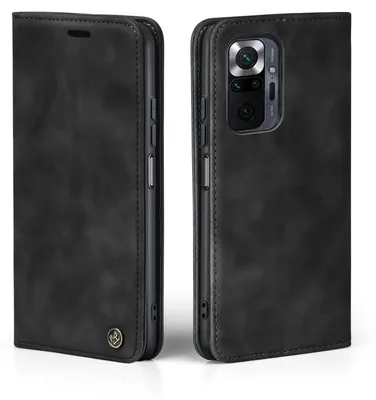 Produktbild von Handy Hülle für Xiaomi Redmi Note 10 Pro Klapphülle Bookcase Flip Cover Handy Tasche Etui Farbe: Schwarz