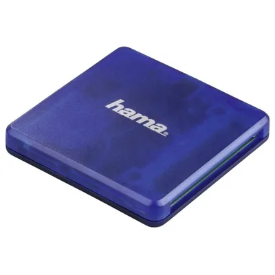 Image de Hama multi USB 2.0 lecteur de cartes, SD/microSD/CF, bleu