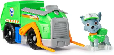 Image de PAW Patrol - Camion de recyclage de Rocky - Voiture de jeu avec figurine