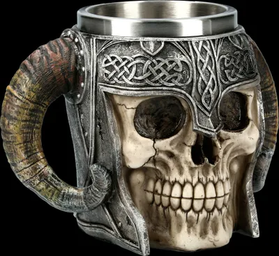 Produktbild von Wikinger Totenkopf Krug Walhalla / Skull Bierkrug