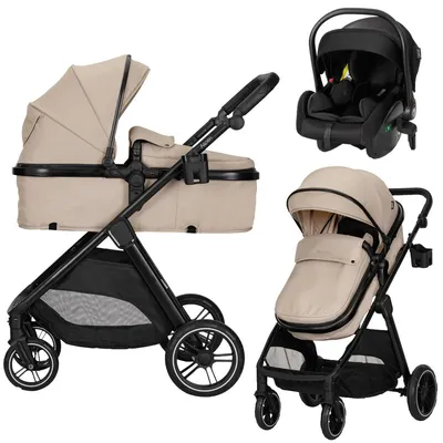 Produktbild von Lorelli Aspen Cappuccino 3-in-1 Kombikinderwagen inkl. i-Size Autositz