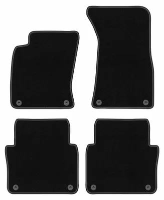 Image de Tapis de sol en moquette pour Audi A8 D3 2002-2009 (berline) – jeu 4 pièces, noirs, sur mesure – Wielganizator BASIC